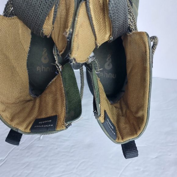 Ahnu Waterproof Zipper Lace Up Vibram Sole Boots Green Women's - Picture 14 of 16